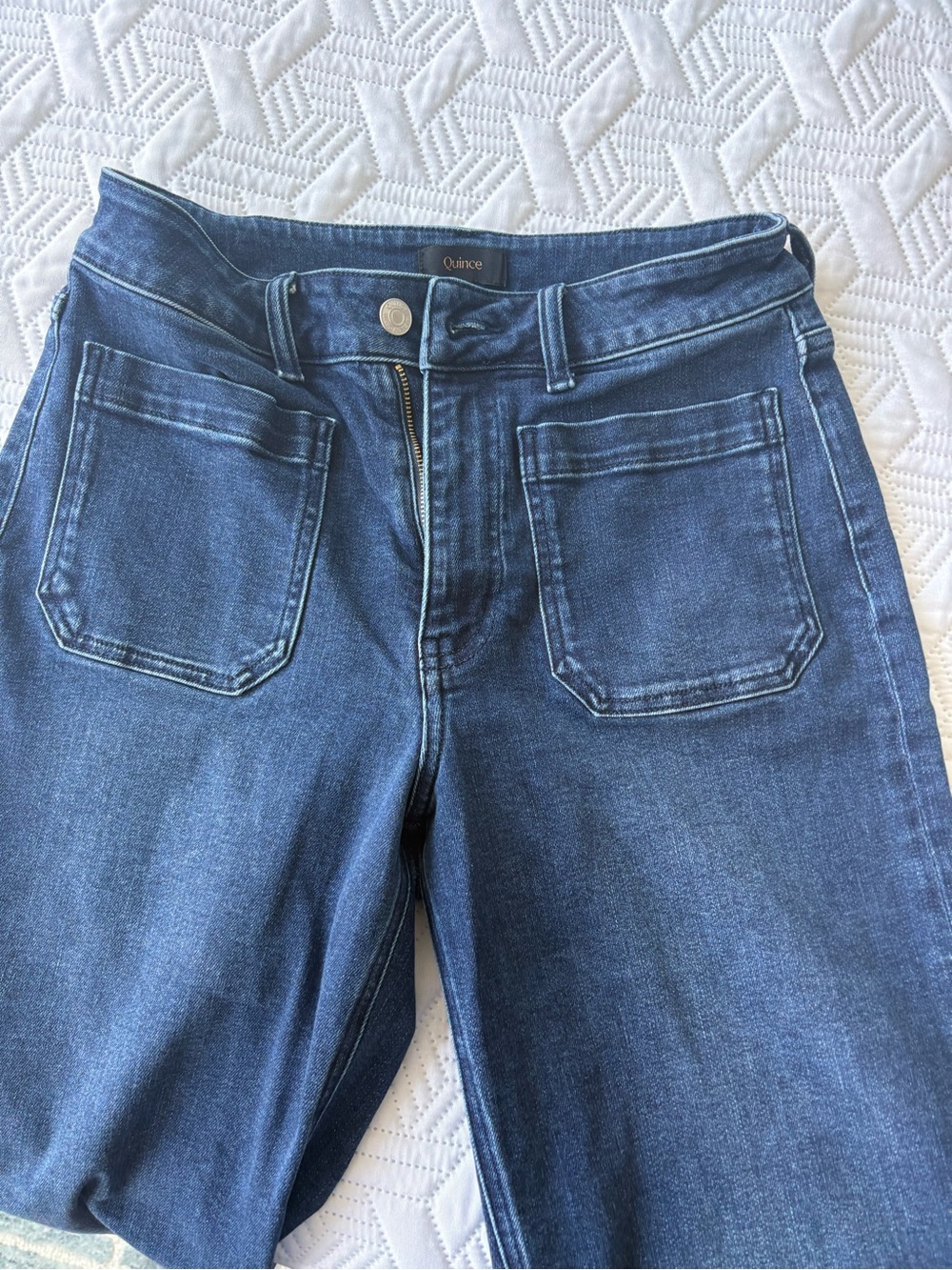 Quince cropped dark rinse denim 29 - Picture 7 of 7